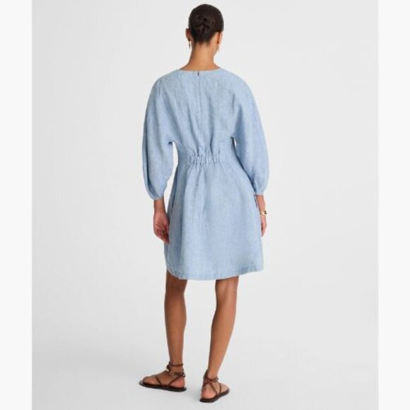 Madewell Sunfaded Blue Splitneck Mini Dress Size 2 - 36113 - Picture 4 of 11